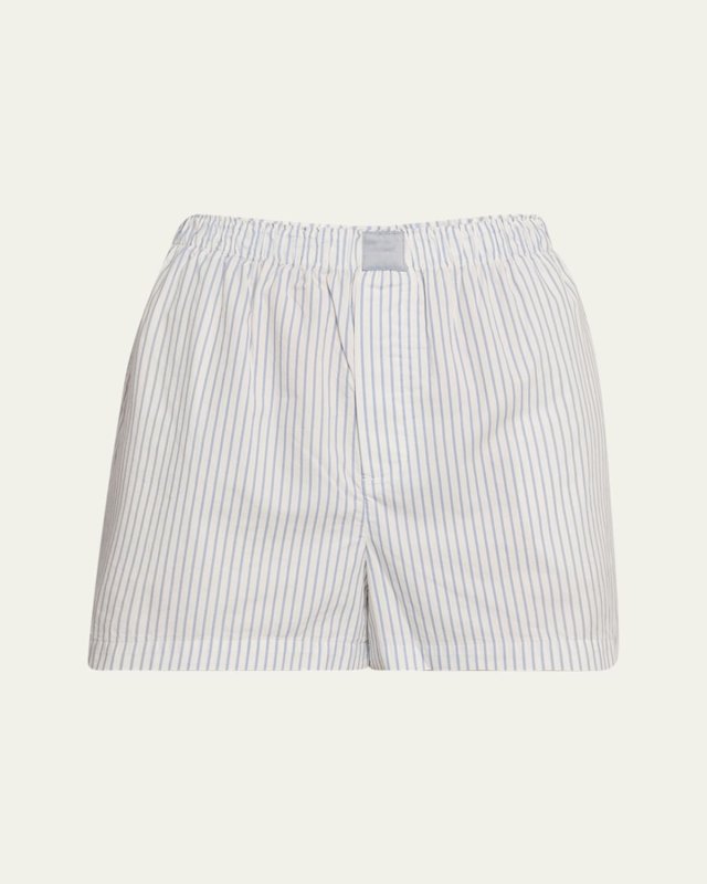 Cotton Poplin Striped Shorts